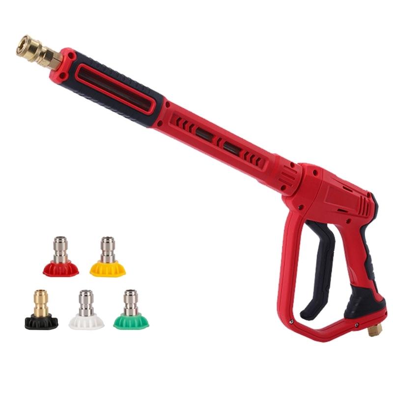 

Pressure Washer Guns High Power Washer Guns with 5 Nozzle Tips Replacement Wand Extension Pressure Washer Guns 1