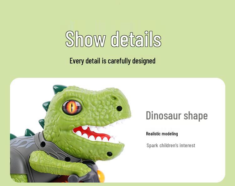Electric T-Rex Stunt Motorcycle Toy for Kids