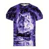 Plus Size Men's 3D Glow Skull & Flames Graphic Print T-shirt Funky Short Sleeve Tees For Summer, Halloween Men's Clothing