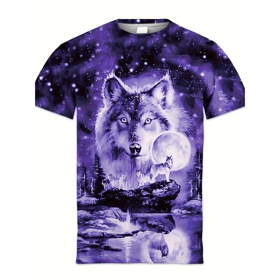 Plus Size Men's 3D Glow Skull & Flames Graphic Print T-shirt Funky Short Sleeve Tees For Summer, Halloween Men's Clothing