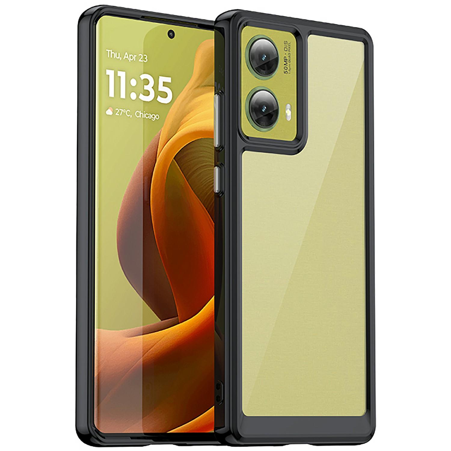 

For Motorola Moto G85 5G/S50 Neo 5G Case TPU +Acrylic Protective Clear Phone Cover A