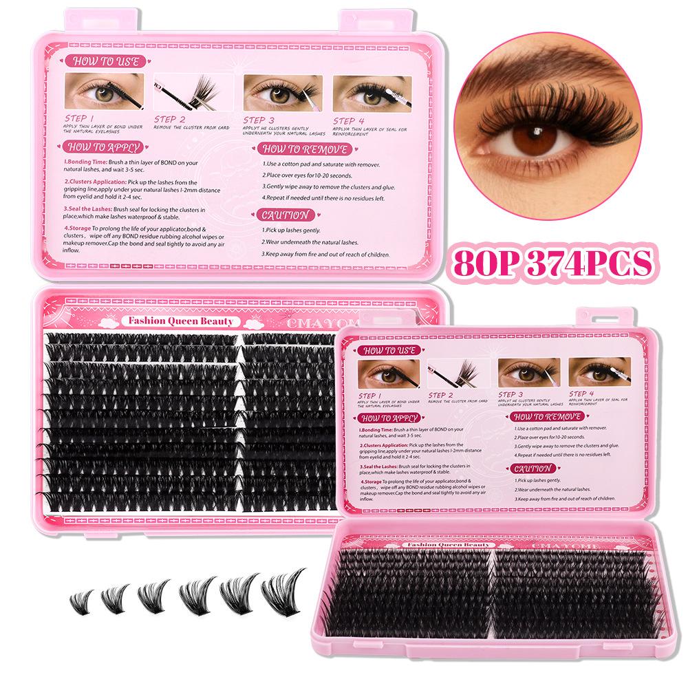D-Song Single Cluster False Eyelash Extension Set 30P100Pdiy Segmented Grafting Natural Dense Hair