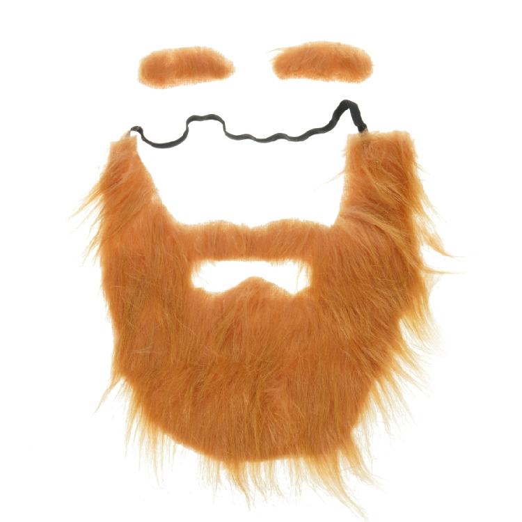 

Realistic Beards Mustaches Eyebrow Set Cosplay Costume Accessories for Adult Cosplay Party Halloween Festival коричневий