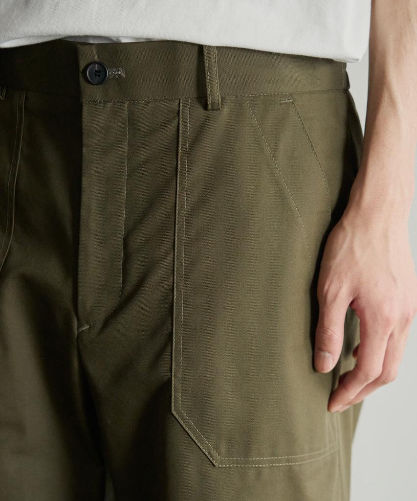 ROTEMBER Lyocell Fatigue Parachute Pants [Khaki]