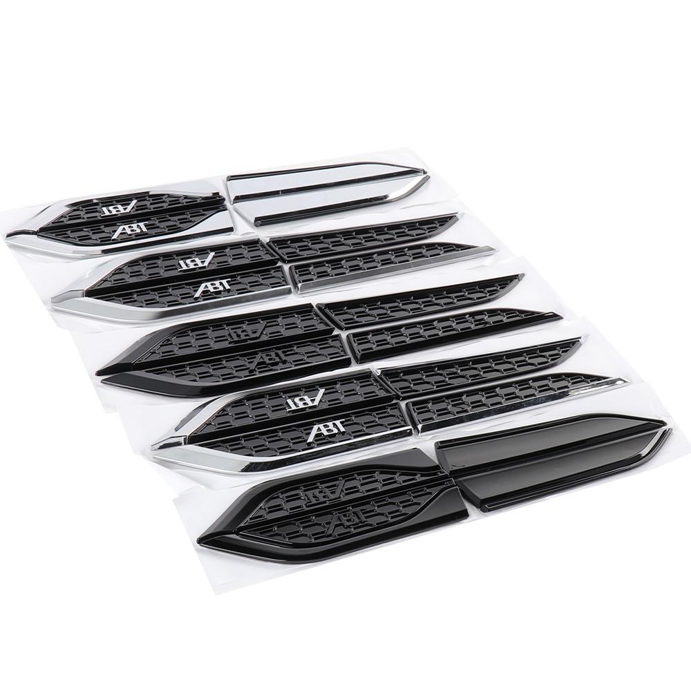 2026 2pcs 3D ABS For AUDI S5 SLINE ABT RS5 Badge Decoration Decal Car Fender Side Wing Emblem Stickers Auto Modification Accessories