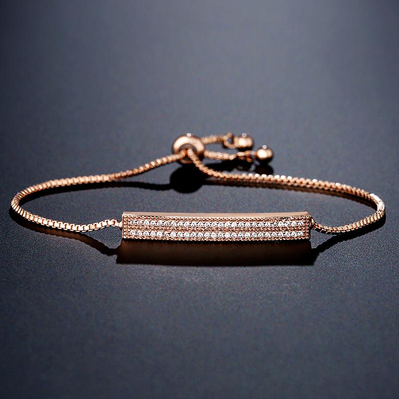 Uilz Fashion Luxury Full Zircon Bracelets for Women Charm Silver Color Crystals Bracelets Women's Wedding Party Jewelry