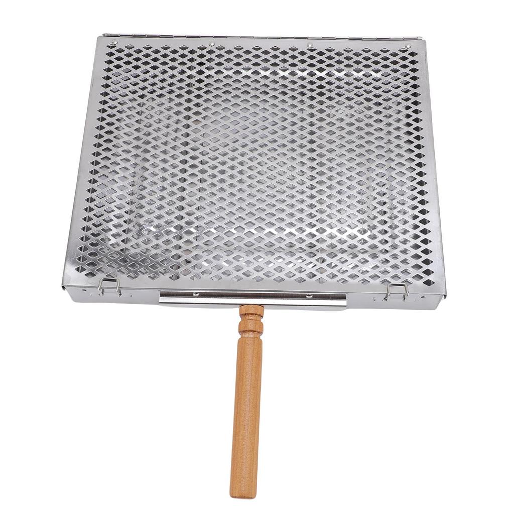 BBQ Grilling Basket Stainless Steel Portable Outdoor Camping Barbecue Basket with Detachable Dividers for Fish Meat