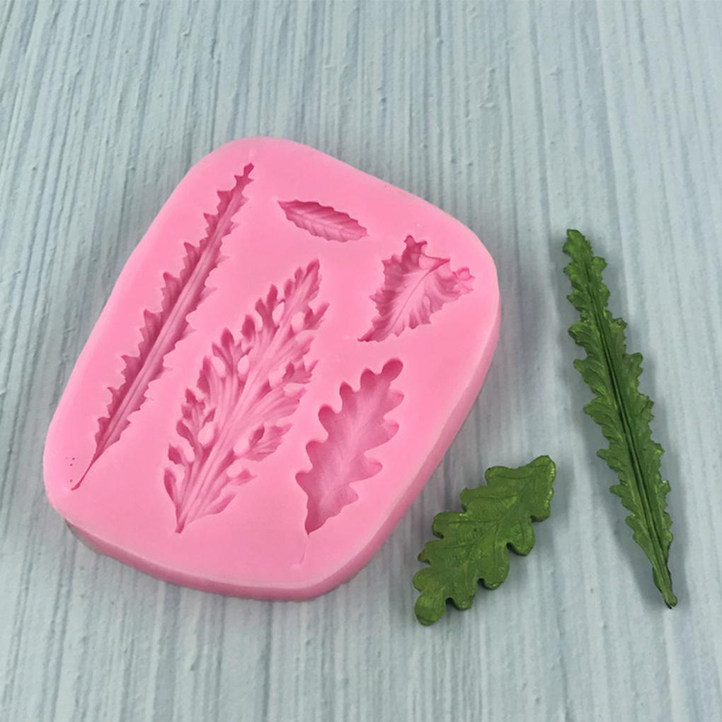 Silicone Mold Tree Leaves Festival Holiday Hotel Dining Cafe Kitchen Jelly Chocolate Cake Muffin Baking Mould Tool