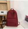 Large Capacity Simple Solid Color Backpack for Junior & High School Girls - New Korean Style, Versatile for College Students