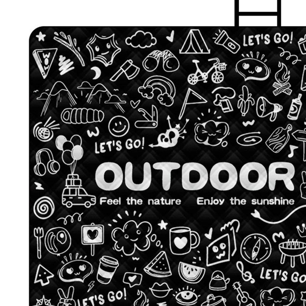 Folding Picnic Blanket Aluminum Film Base Multipurpose Play Mat Water Resistant Outdoor Camping