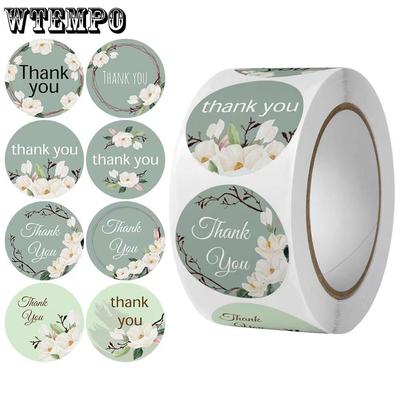 500Pcs/roll Thank You Stickers Simple Gift Milk Tea Baking Packaging Present Sealing Staionery Packaging Box Lables