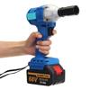 AC 100V-240V 330Nm Cordless Lithium-Ion Electric Impact Wrench Brushless Motor 2 Battery - intl