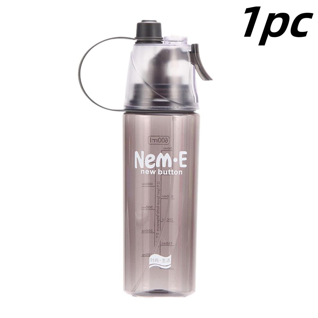 600ML Sports Spray Water Bottle Cooling Spray Cup Portable Outdoor Drinkware Large Capacity Fitness Travel Climbing Supplies