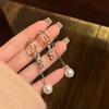 Elegant Long Tassel Pearl Earrings with 925 Sterling Silver for Women