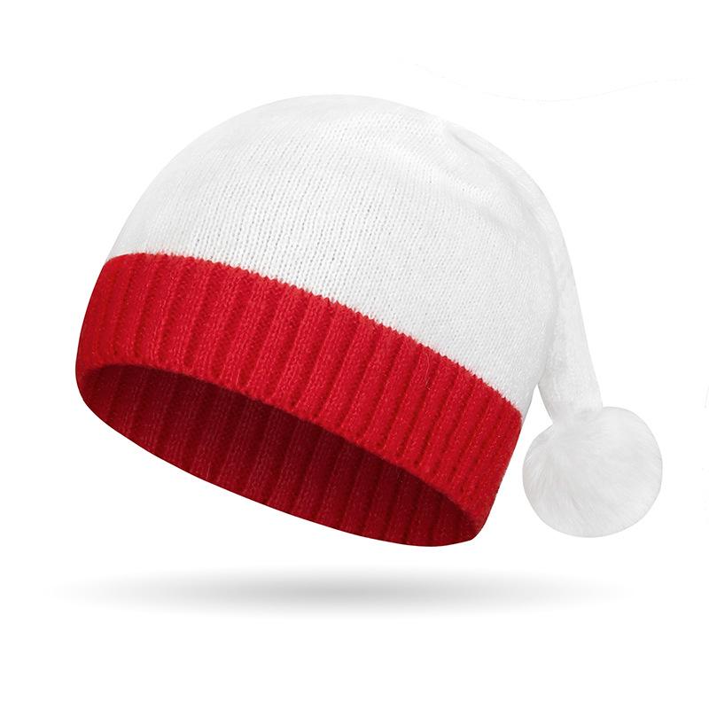 Unisex Festive Pompom Knitted Santa Hat - European & American Style
