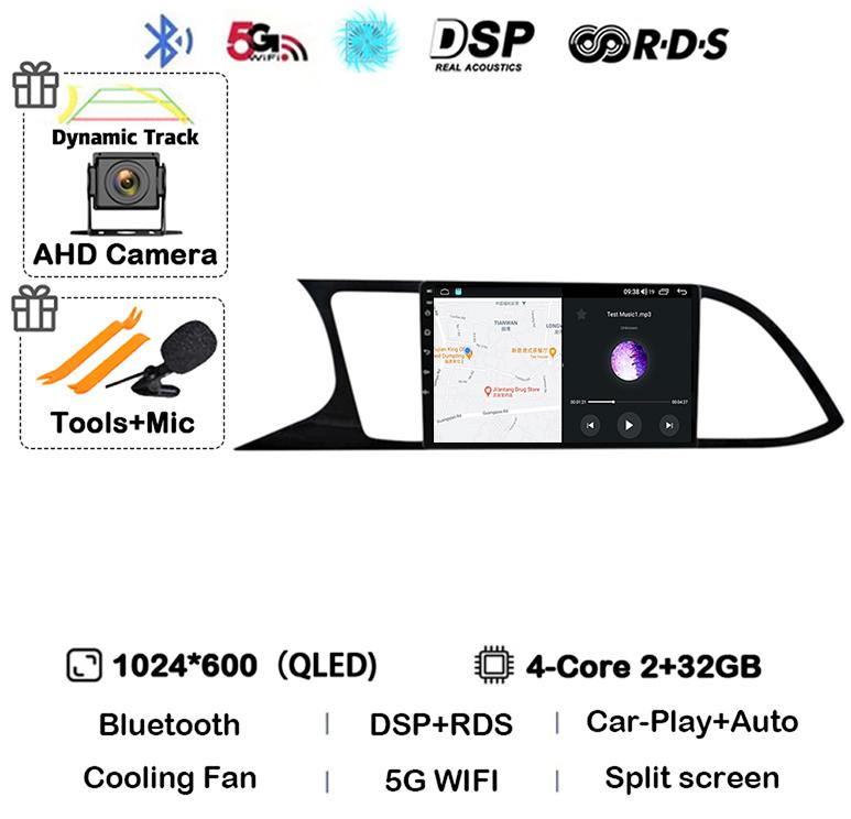 

Android 14 WIFI+4G Carplay Auto для Seat Leon 3 MK3 2012-2020 Автомобильное радио GPS Мультимедиа Видеоплеер Стерео 360 Камера DSP Аудио