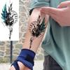 1 Sheet Halloween Dark Gothic Phoenix Temporary Tattoo For Men Women Neck Forearm, Waterproof Realistic Temp Fake Tatoo Stickers
