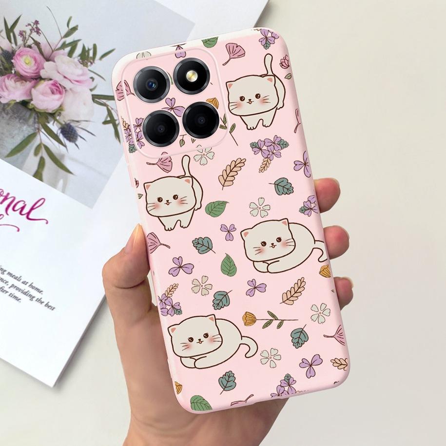 For Cover Honor X8 Phone Case TFY-LX1 TFY-LX2 TFY-LX3 Bumper Popular Flower Cats Soft Cover For Honor 70 Lite X6 X6s X8 5G Funda