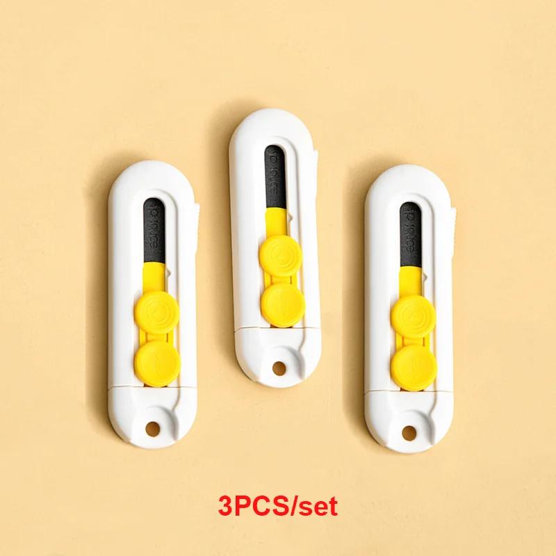 Magnetic Mini Box Cutter Portable Paper Cutter Cute Folding Knife Pocket Knife Replaceable Blade for Opening Envelope Carton