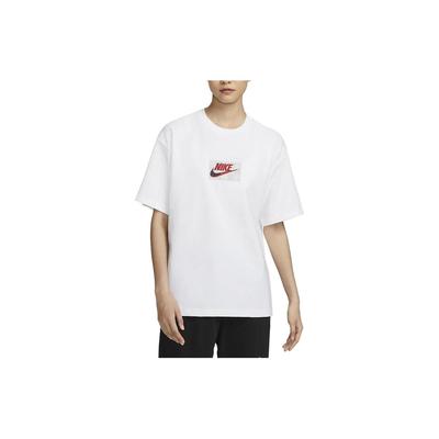 Nike Mac Attack Εκτύπωση Γραμμάτων Κλασική Λαιμόκοψη Casual Κοντομάνικο T-Shirt Γυναικεία Top Λευκό FN4176-100