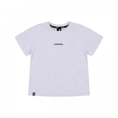 LeTTering ShorT Sleeve T shirT Melange Grey Sb 0005