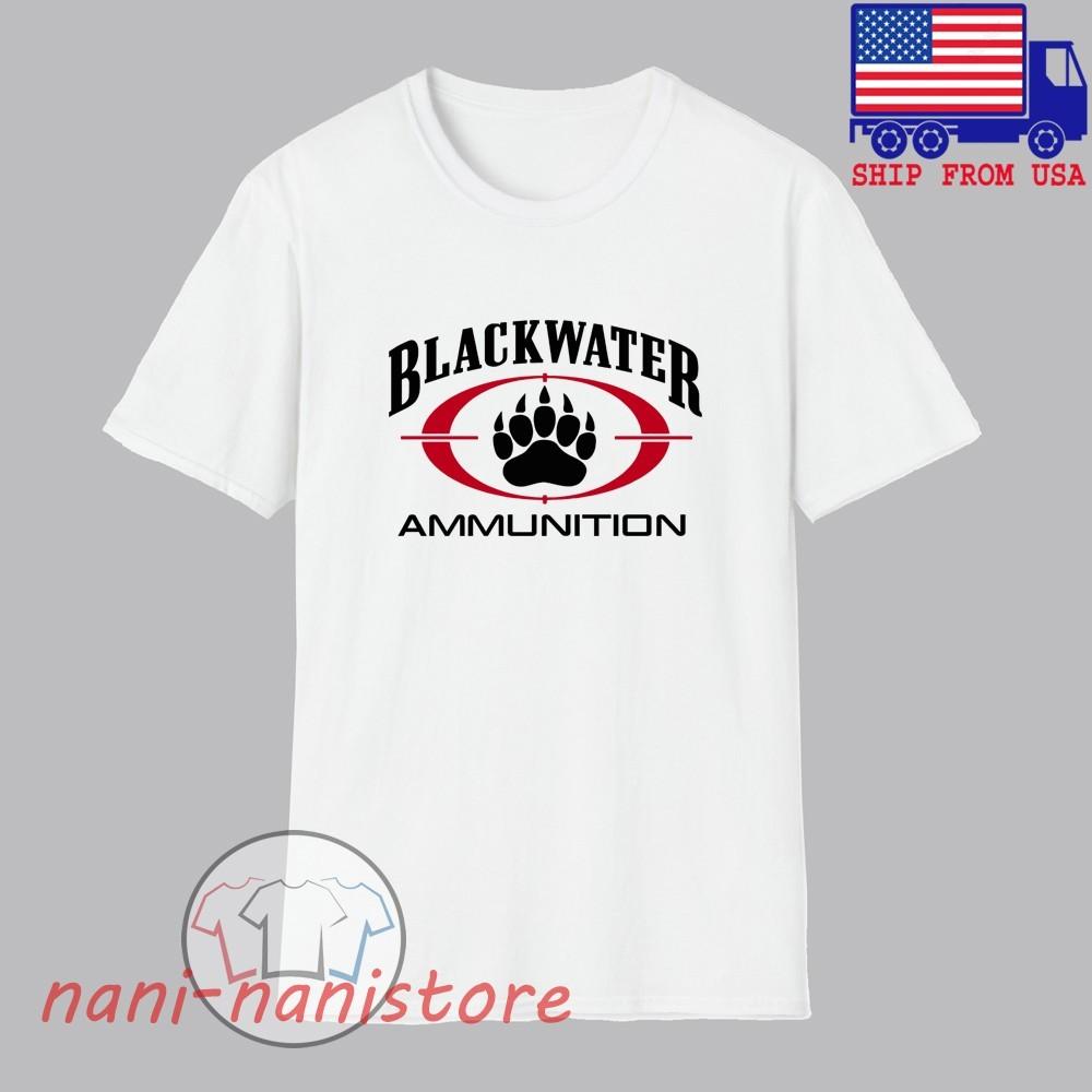 Blackwater Ammunition Military Men#039;s White Size S5XL Unisex T-Shirt XXXL