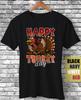 Happy Turkey Day Running Turkey Thanksgiving Family Funny Gift Unisex T-Shirt