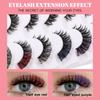 7 Pairs Of Colored End-Of-Eye Lengthened False Eyelashes, Naturally Thick, Japanese Light And Breathable, Reusable