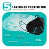 LEMENT KN95 Face Masks 100 Pack,5-Ply Breathable Cup Dust Disposable Masks For Adult,Teenager