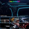 Interior Car LED Strip Lights, RGB USB Car Ambient Lighting With Fiber Optic, EL Wire Car Accessories