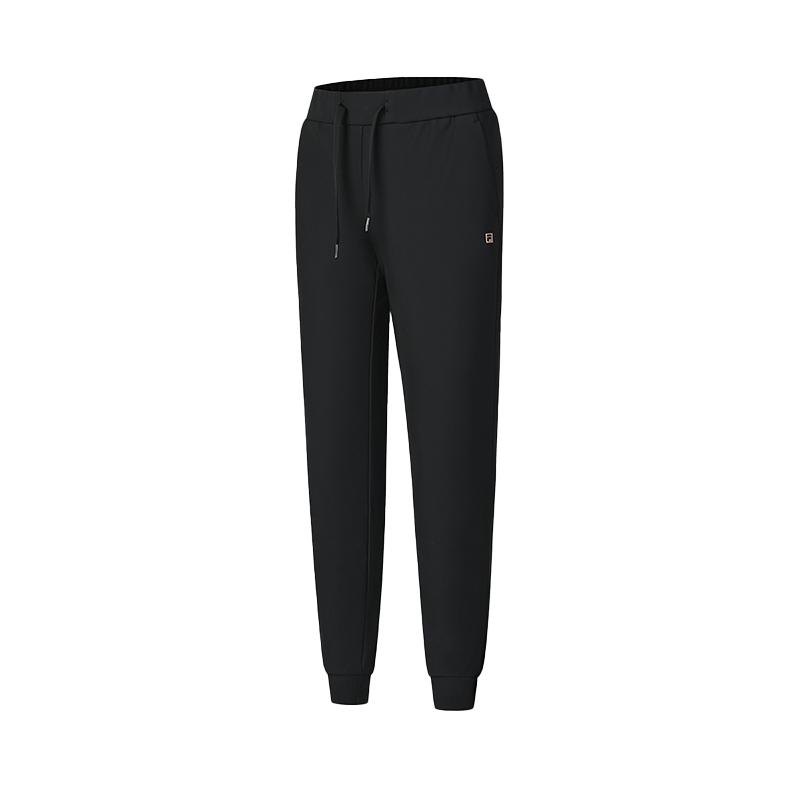 FILA Athletics Fitness Simple Casual Versatile Knitted Sports Pants Women Pants Deep-Black A11W511605FBK