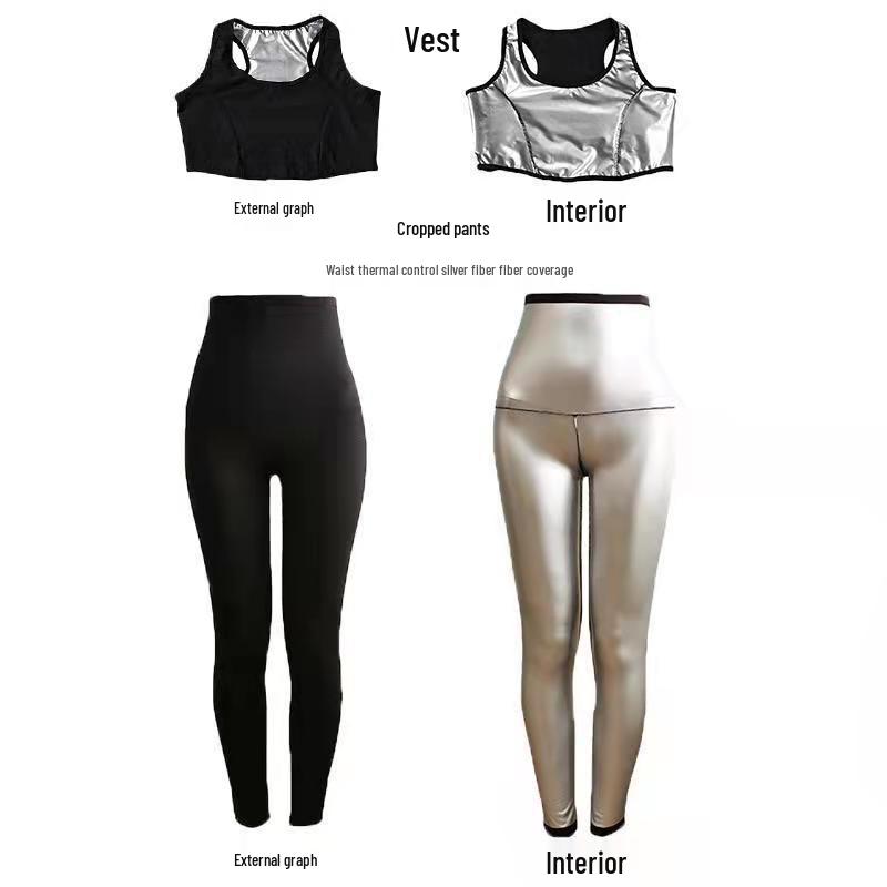 Women's Sauna Sweat Suit: High Waist Sweat Pants for Running, Exercise, Body Shaping, Plus Size Fitness, Fat Burning