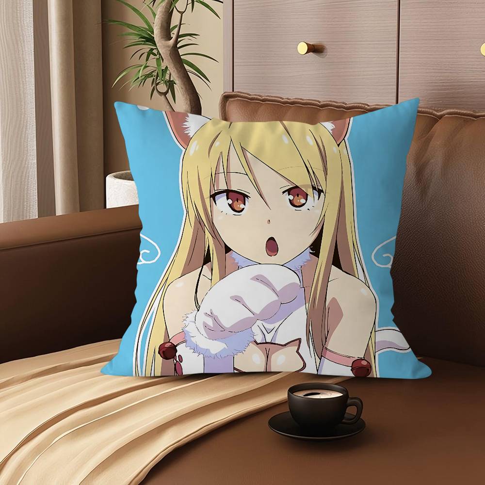 M-Mashiro Shiina Pillowcase Toon Gift Cushion Cover Bedroom Home Sofa Chair Seat Decor Pillow Case