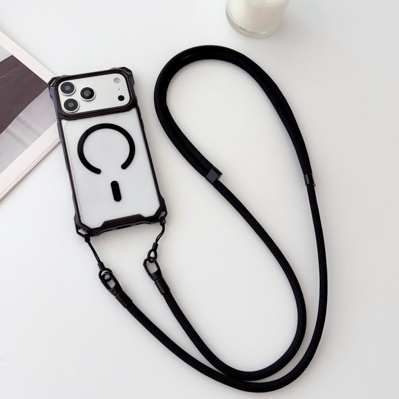 

Magnetic Double Pull-Out Lanyard Case for iPhone 17 Pro Air/16/15/14/13/12 iPhone 16