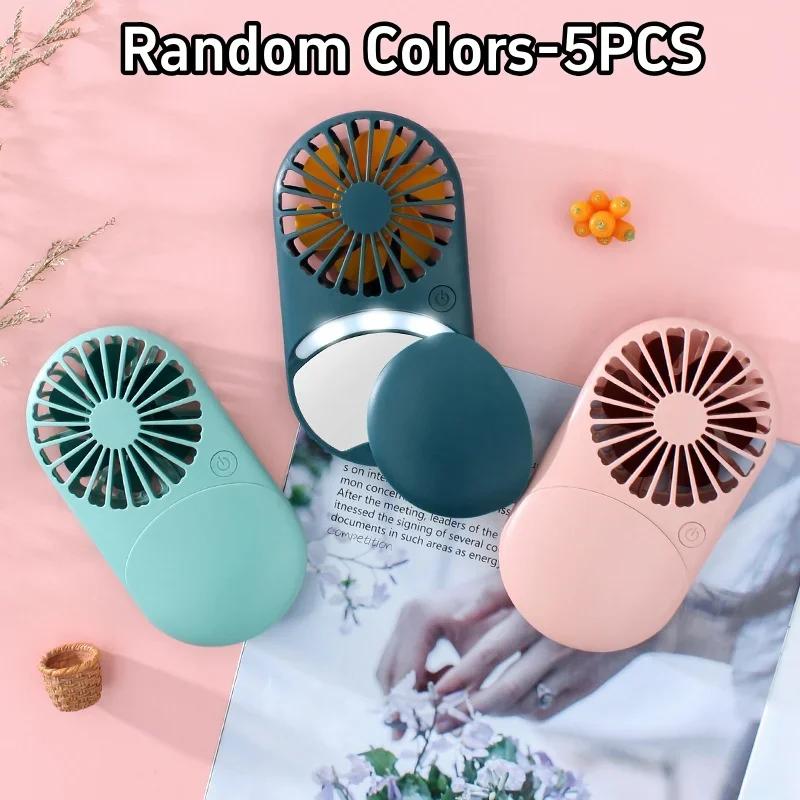 Roztomilý USB mini ventilátor Přenosný ruční ventilátor Dobíjecí mini ventilátor Kapesní velikost Nízký hluk Malý elektrický ventilátor Studentská kolej