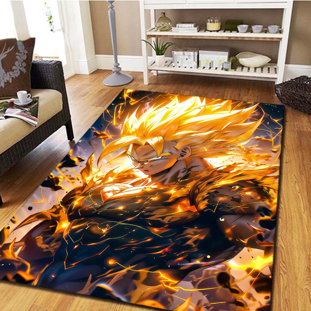 Son Goku Floor Carpet, Digital Printed Movie Rug, Home Decor Mat for Bedroom, Living Room Play Mat -HYQ15