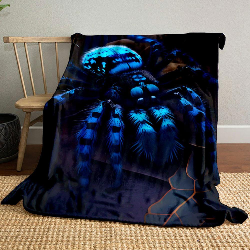 

Blue Striped Spider Blanket bedroom Blanket for Livingroom Couch lunch break Soft throw for Friend s festival Gift 80cm x 120cm
