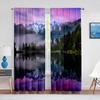 Gras Blumenfeld Berglandschaft Natur Tüll Vorhänge für Wohnzimmer Chiffon Transparent Voile Küche Schlafzimmer Vorhang Drapierungen