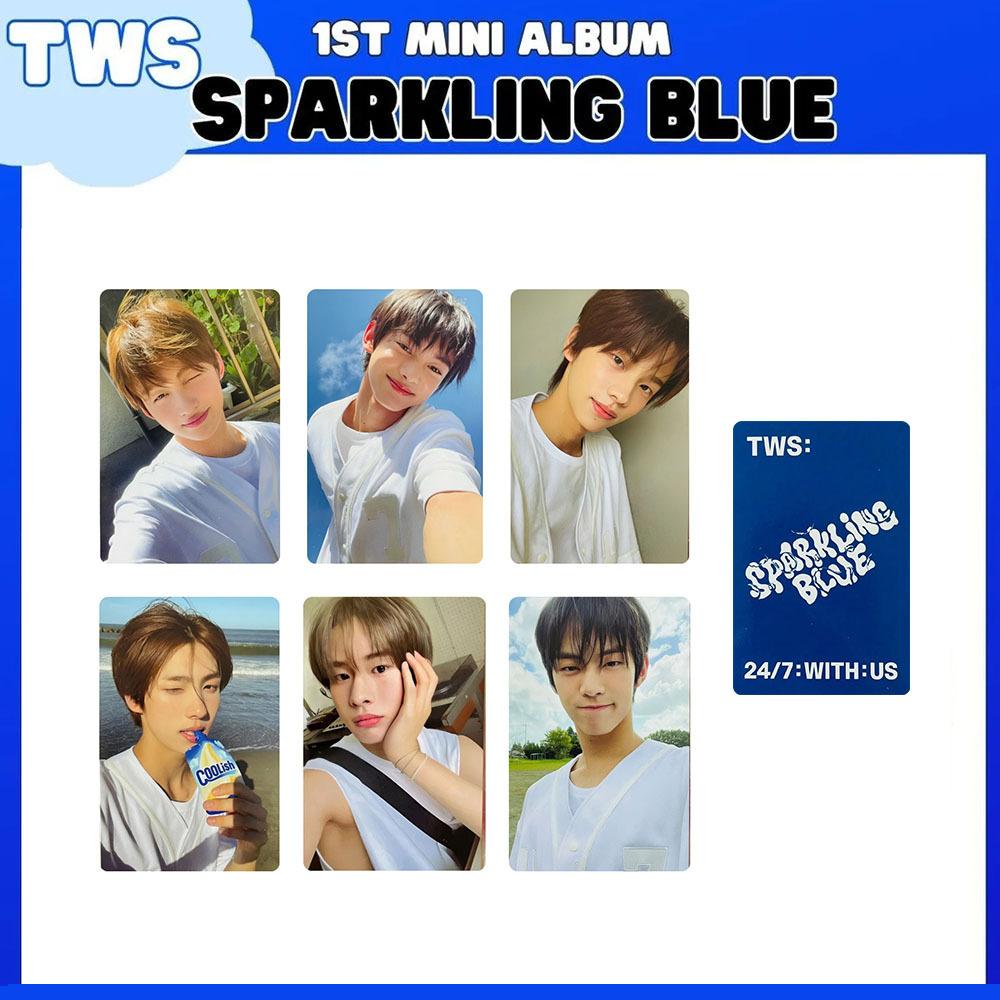 

Kpop Альбомные фотокарточки TWS 1-й МИНИ SPARKLING BIUE LOMO Двусторонние Карточки Карточки на удачу YOUNGJAE HANJIN KYUNGMIN Коллекции для фанатов 5.4x8.6cm