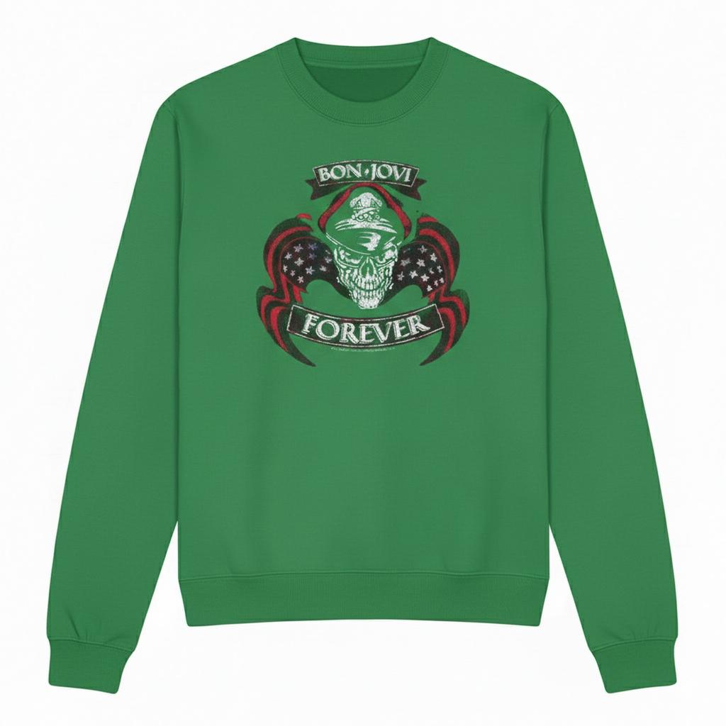Bon Jovi Unisex Adult Forever Skull Sweatshirt