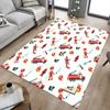 1PC Firefighter Firetruck Non-Slip Floor Carpet Compatible for Office&Living Room&Bedroom&Dining Room - Flat-Weave Machine-O326