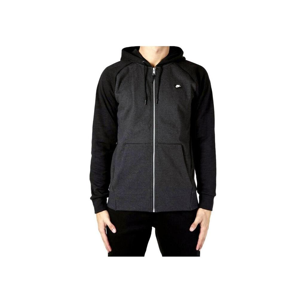 Nike High-End Knitted Cardigan Zip Letter Print Hoodie Men Hoodies Gray 928475-010