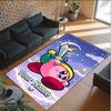 Personalized Crystal Velvet Carpet Custom Name Text,Kirby Anti Slip Area Rug For Home Decoration