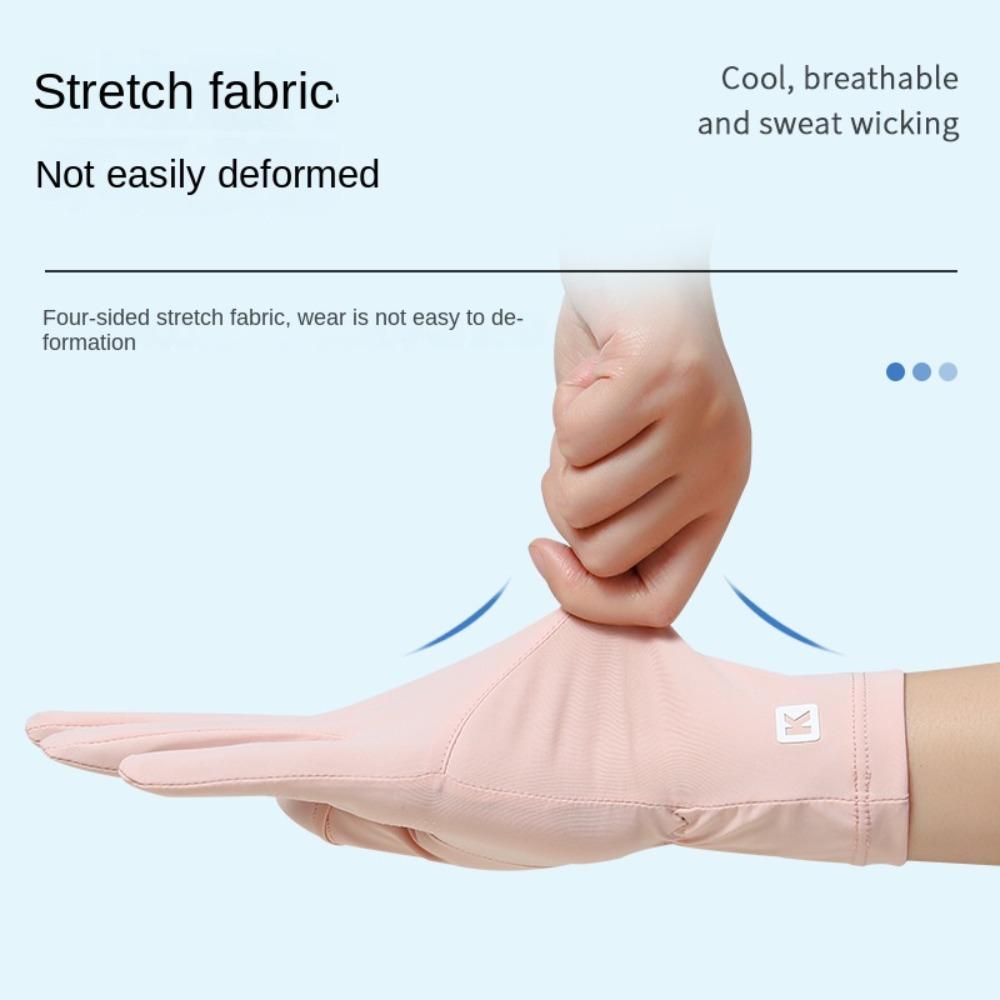 Anti-UV Sun Protection Riding Gloves Ice Silk Summer Driving Gloves Women Sunscreen Gloves  Outdoor