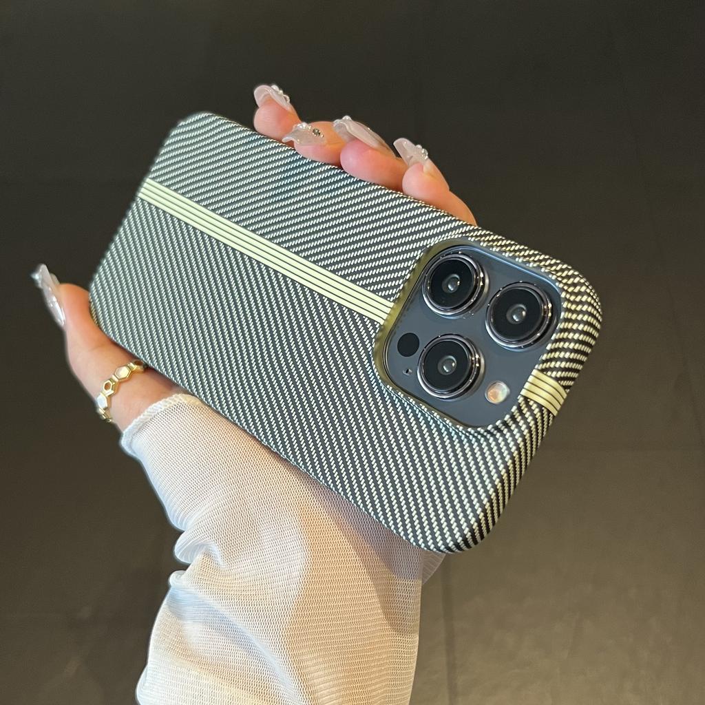 Carbon Fiber Plastic Bumper Ultra Thin Hard Armor Case For iPhone 15 14 13 12 11 Pro Max Plus Shockproof Protective Cool Cover