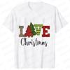 Love Christmas Men's Y2k Clothing Harajuku Vintage Men Tops Male Casual Soft Fashion Xmas Streetwear Short Sleeve T-Shirts
