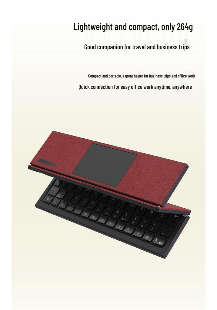 SANWA Wireless Bluetooth Foldable Touch Keyboard: Ultra-Thin & Lightweight, Universal Compatibility with iPad, Tablet, Phone, Computer
