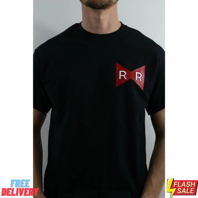 New Dragon Ball Z Android 17 Red Ribbon Army Black White T-Shirt Cosplay Costume Unisex T-Shirt