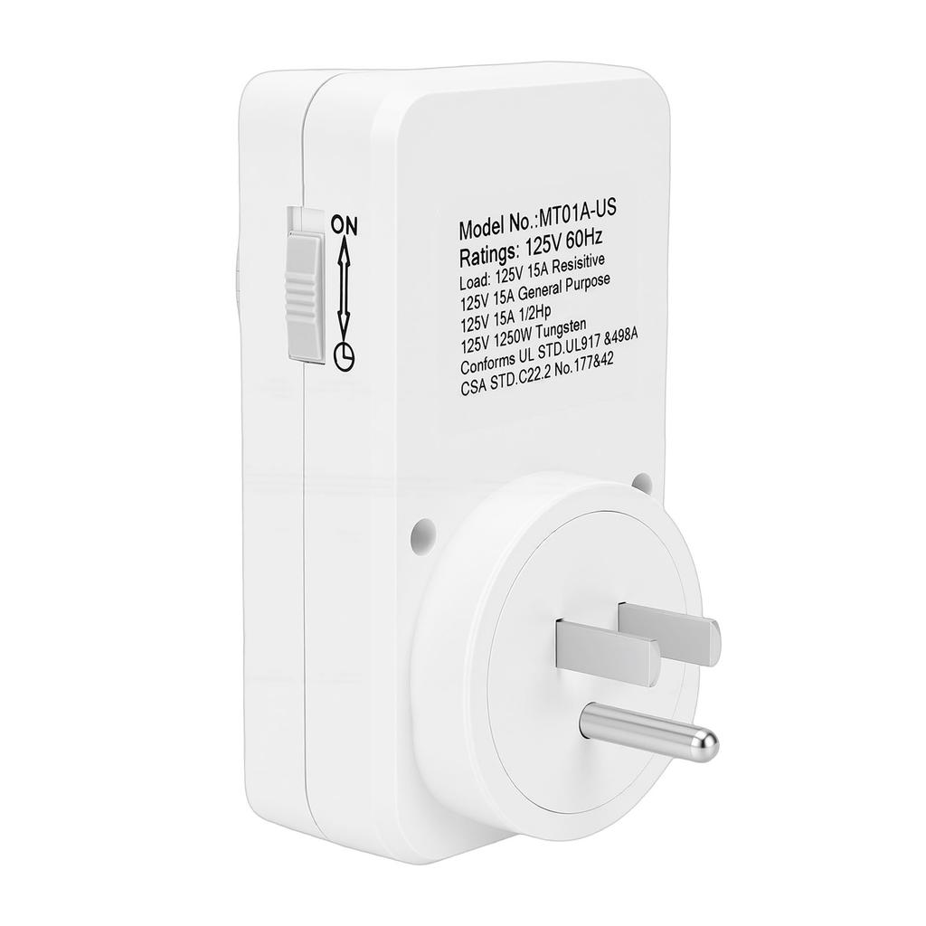 Outlet Timer 15A 24 Hour Precise Control Mechanical Plug In Timer for Lamp Pump Fan US Plug