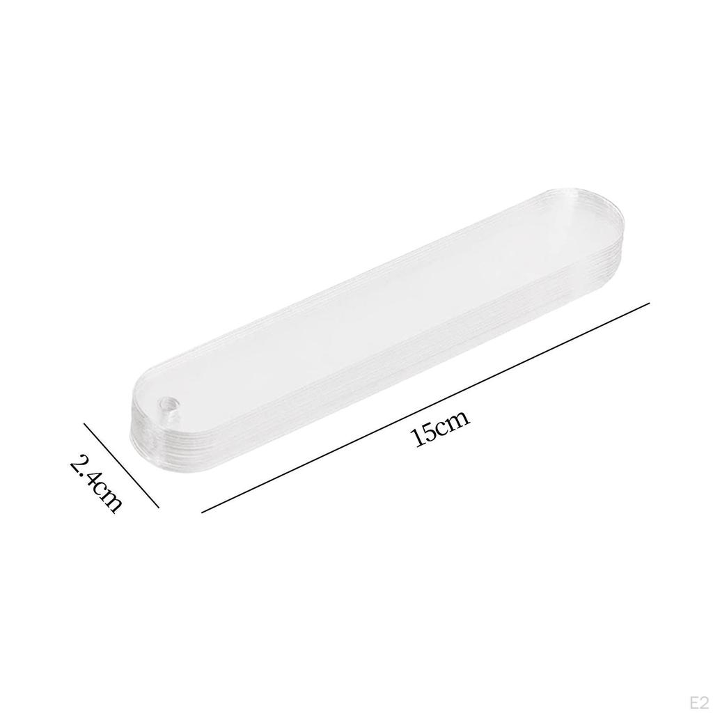 20 Stykker Akryl Bokmerker med Dusker Gaveetiketter Håndverk DIY-Prosjekter Lesing Håndlagde Bokmerker